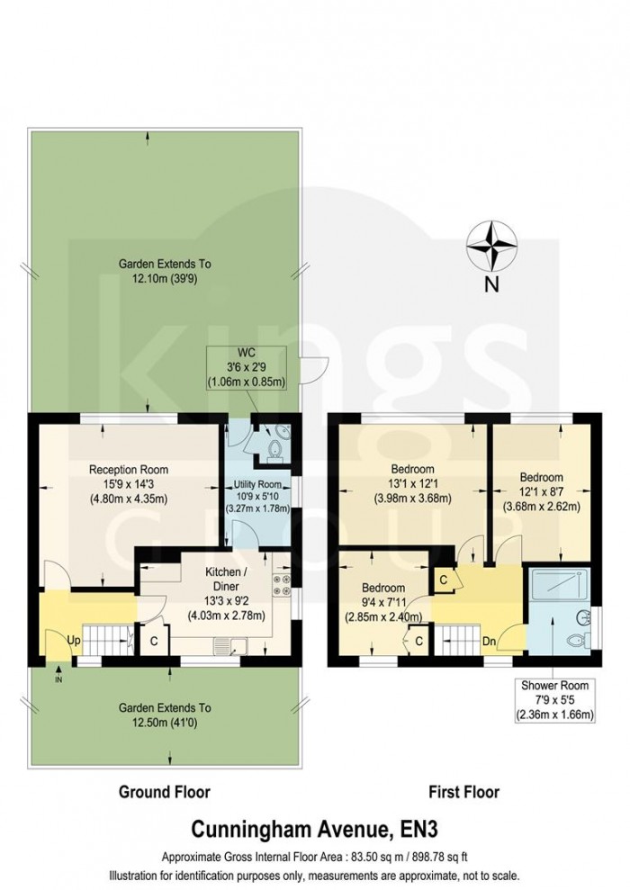 Floorplan for Cunningham Avenue, Enfield