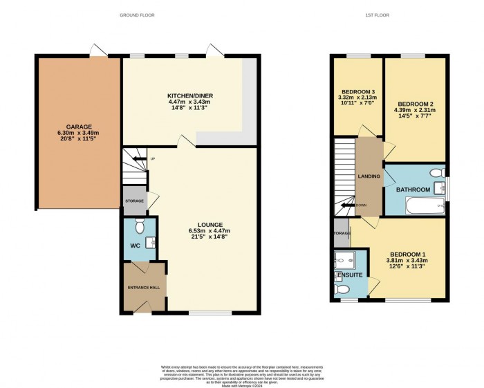 Floorplan for Markwick Avenue, Cheshunt, Waltham Cross