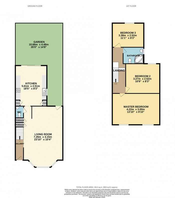 Floorplan for Mitchley Road, London