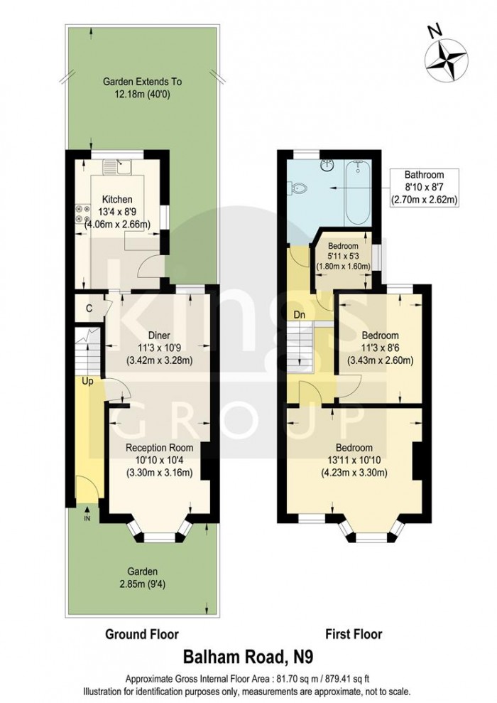 Floorplan for Balham Road, Edmonton, N9