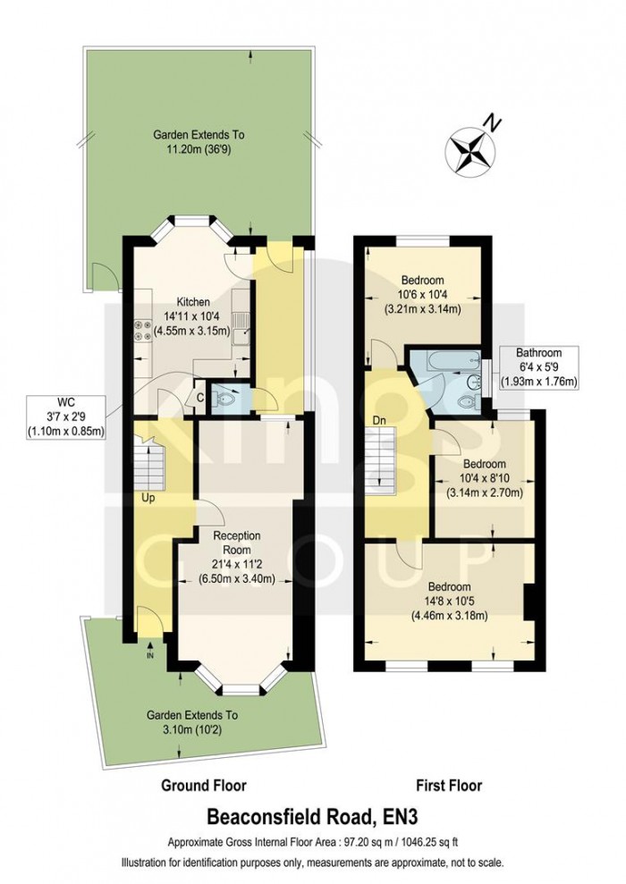 Floorplan for Beaconsfield Road, Enfield