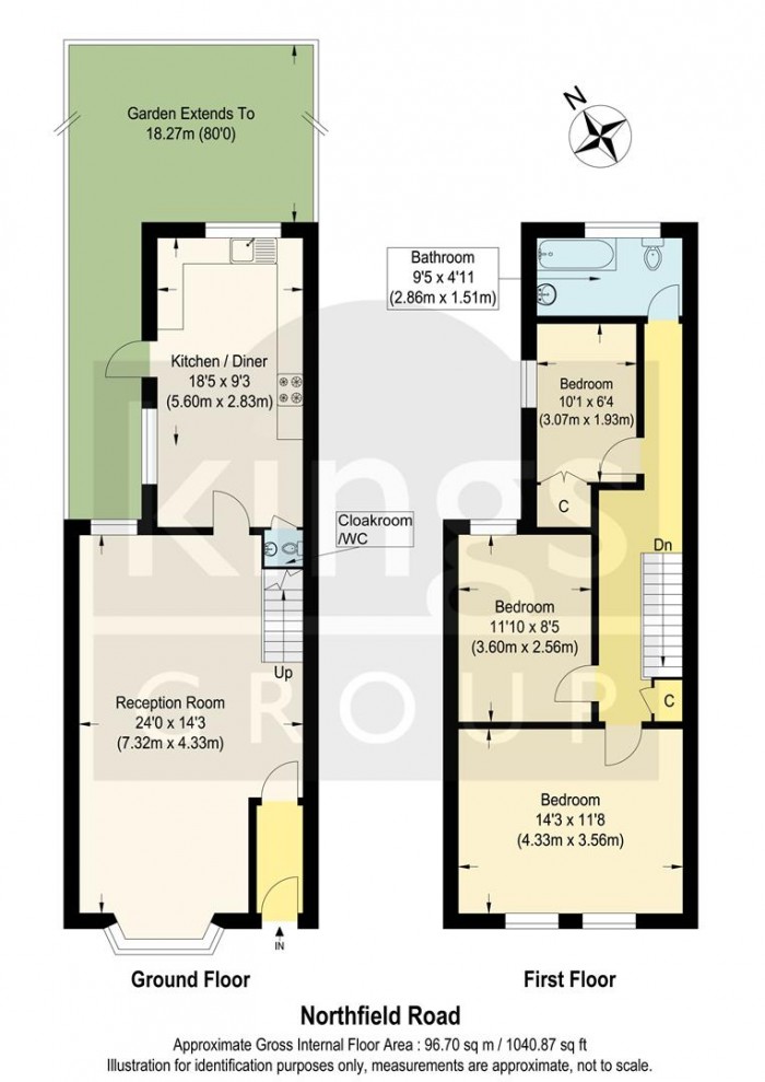 Floorplan for Northfield Road, Enfield (CHAIN FREE)