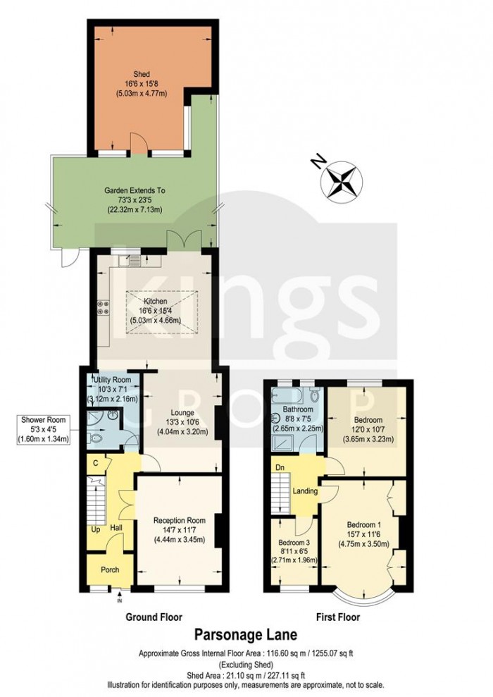 Floorplan for Parsonage Lane, Enfield