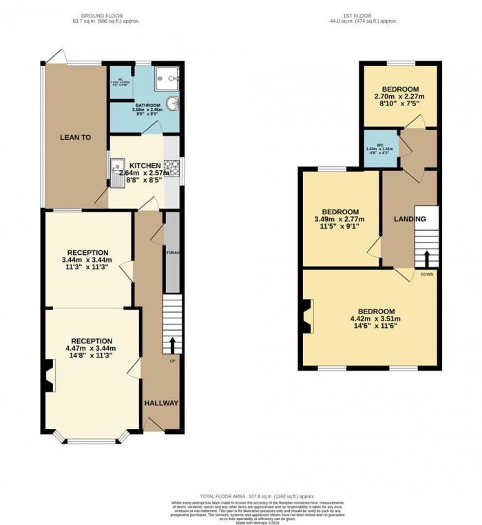 Floorplan for Woodlands Road, Walthamstow