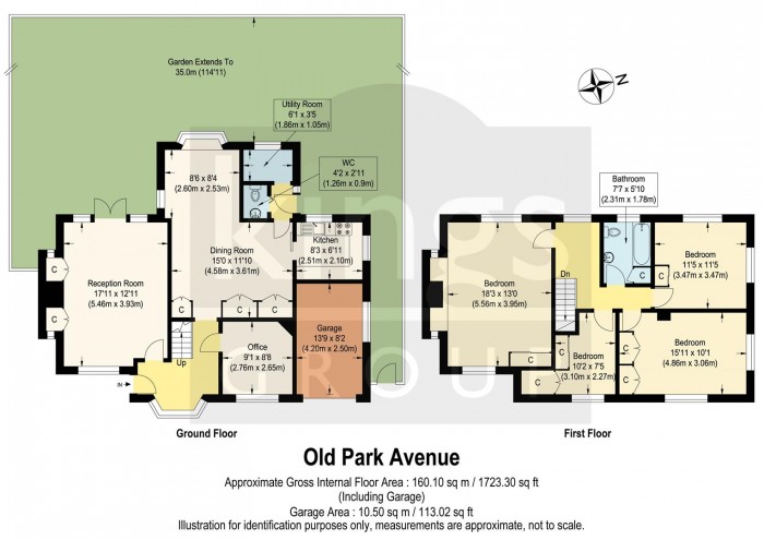 Floorplan for Old Park Avenue, Enfield