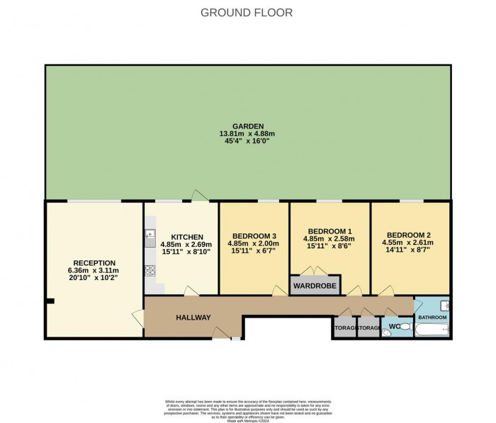 Floorplan for Armadale Close, London