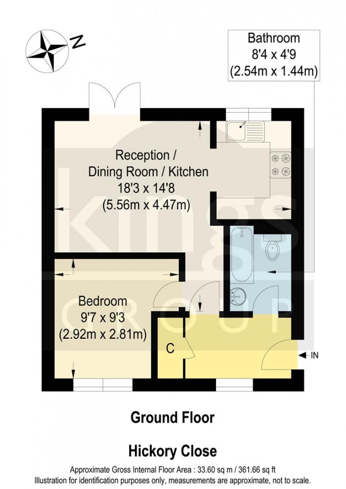 Floorplan for Hickory Close, Edmonton, N9