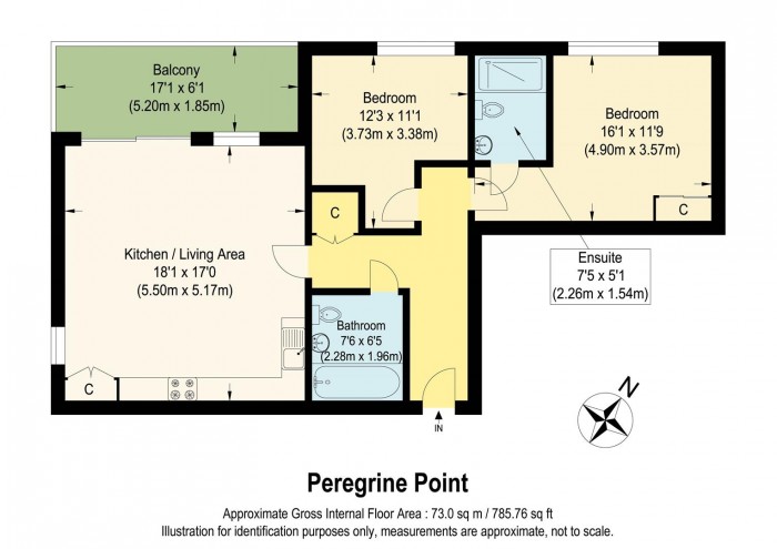 Floorplan for Peregrine Point, Alma Road, Enfield