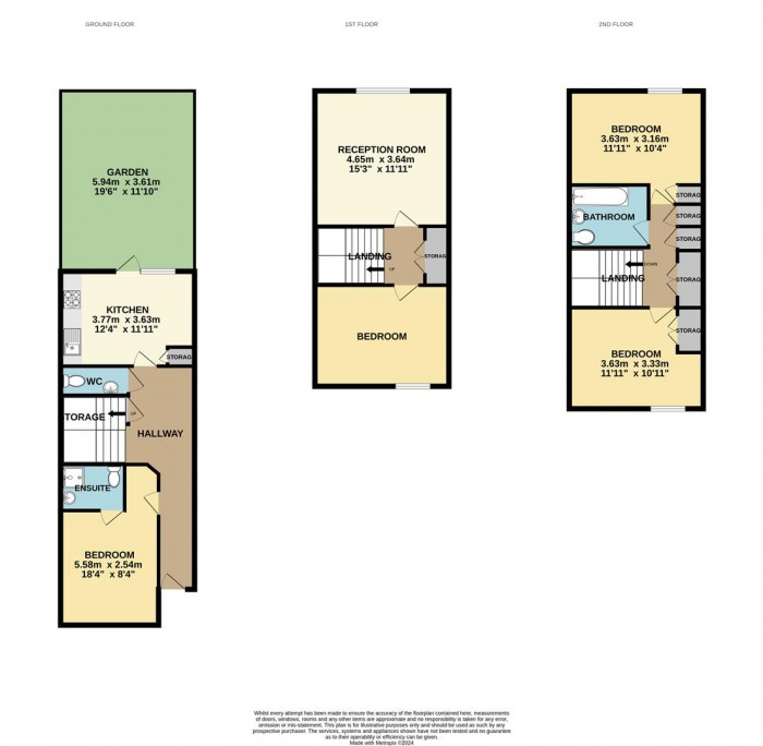 Floorplan for Erskine Crescent., London