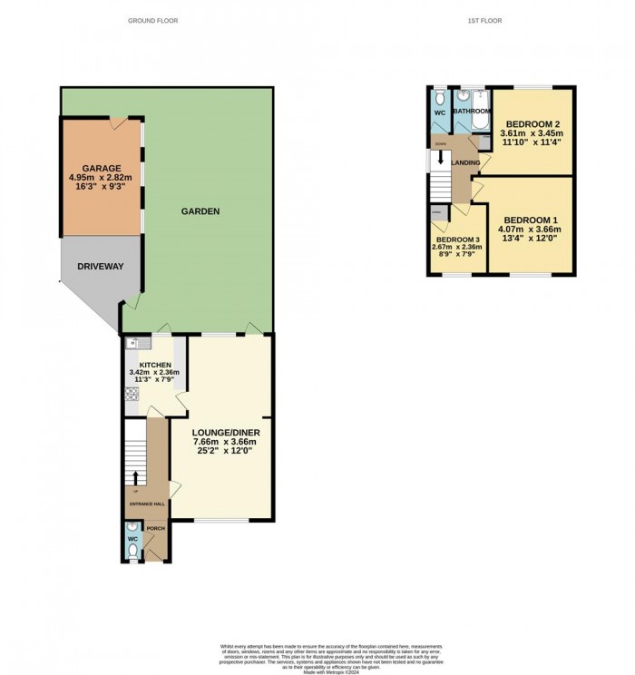 Floorplan for Elm Drive, Cheshunt