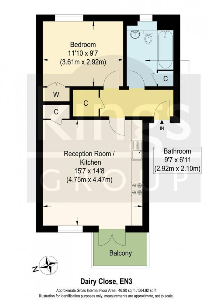 Floorplan for Dairy Close, Enfield