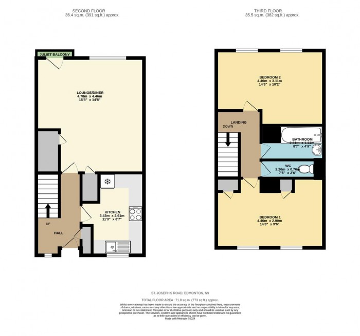 Floorplan for St. Joseph's Road, Edmonton, N9