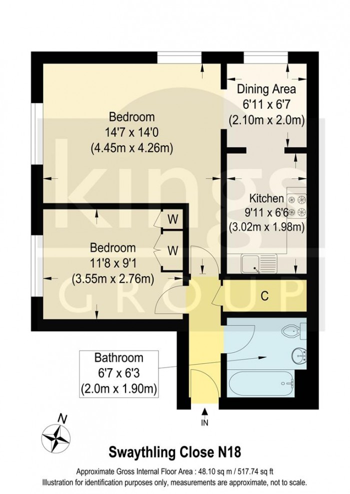 Floorplan for Swaythling Close, Edmonton, N18