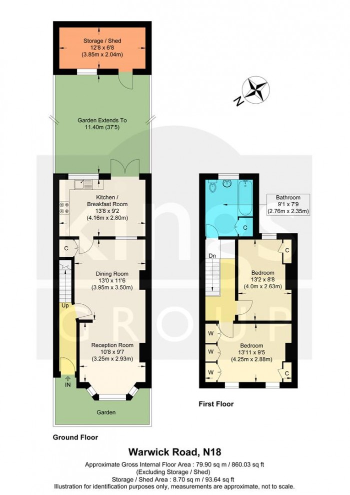 Floorplan for Warwick Road, Edmonton, N18