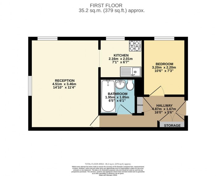 Floorplan for Cairo Road, London