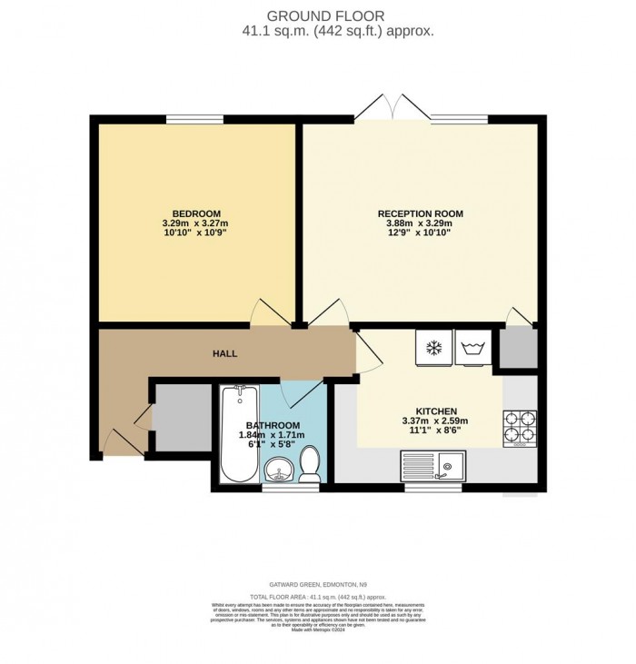 Floorplan for Gatward Green, Edmonton, N9