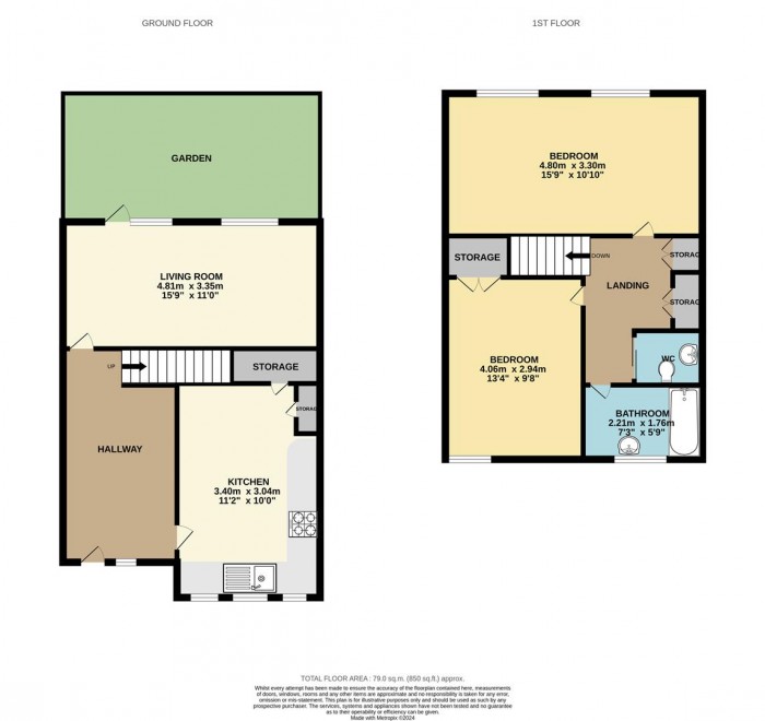 Floorplan for Emmott Close, London