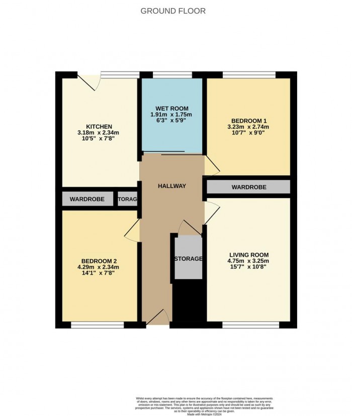 Floorplan for Cheviot Close, Enfield