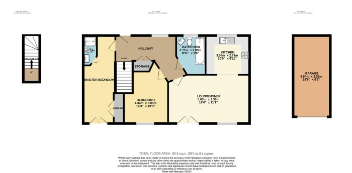 Floorplan for Turvin Crescent, Gilston, Harlow