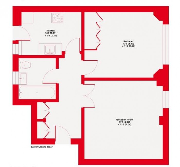 Floorplan for Hatherley Grove, London