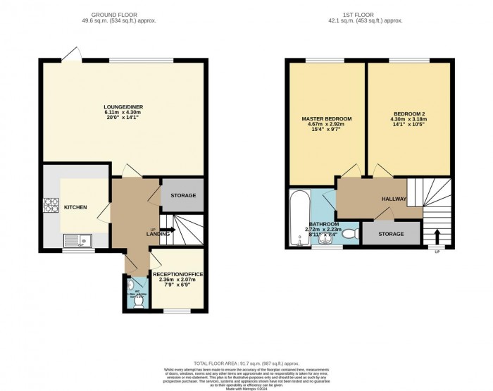 Floorplan for Arkwrights, Harlow