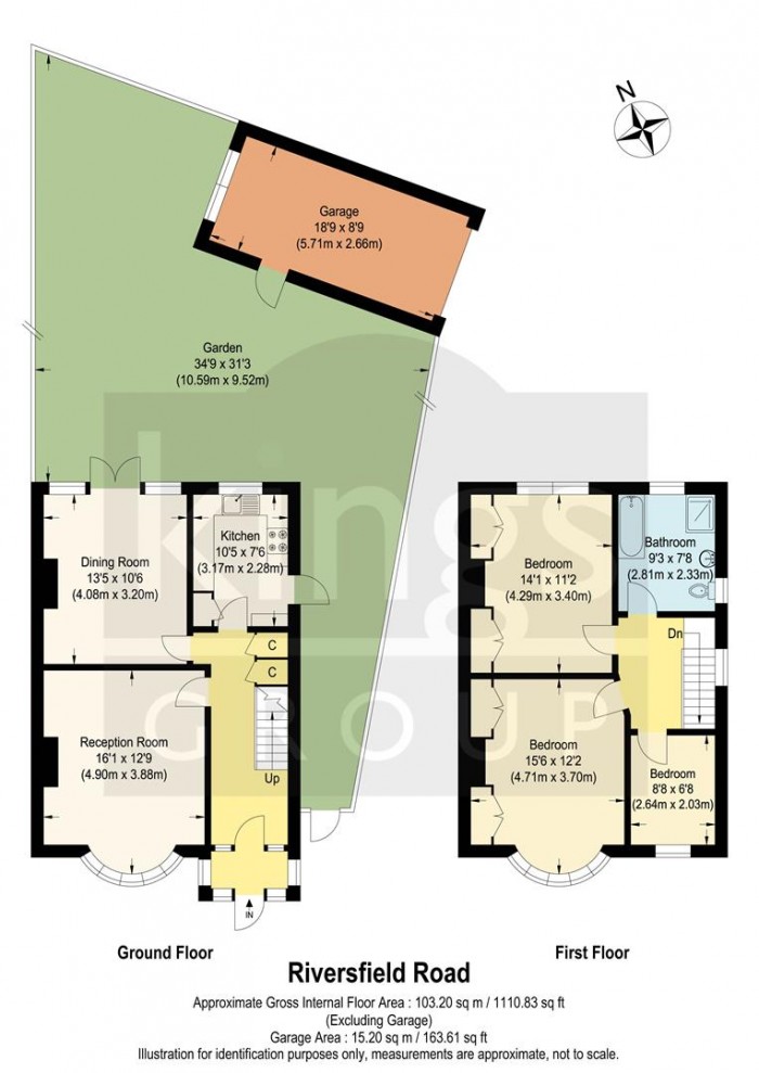 Floorplan for Riversfield Road, Enfield