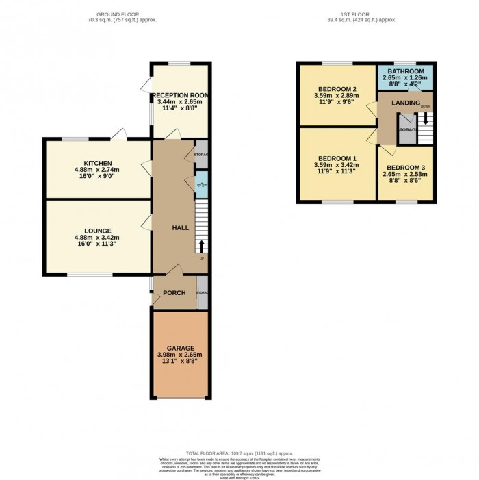 Floorplan for The Maples, Harlow