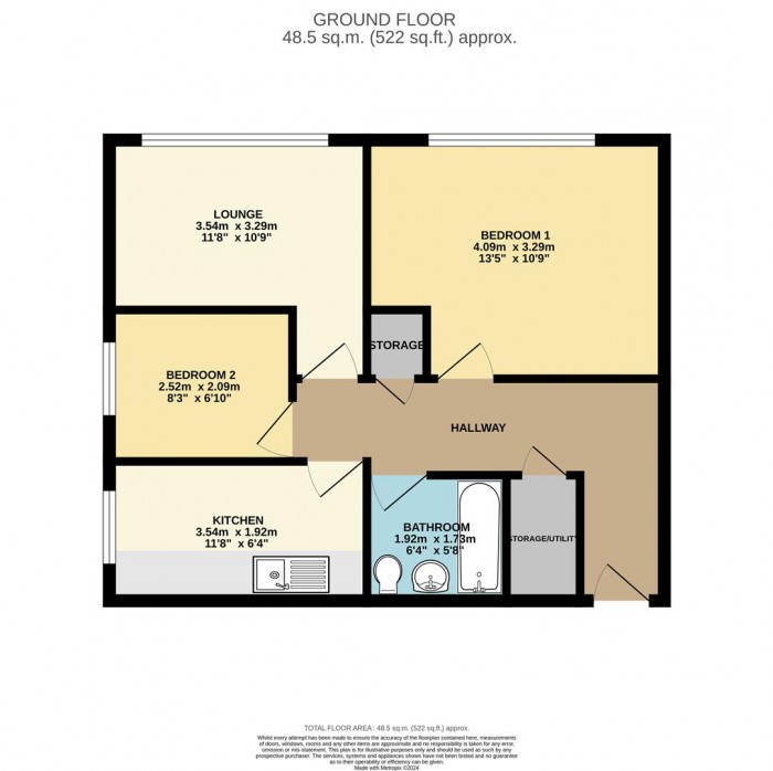 Floorplan for Nicholls Field, Harlow