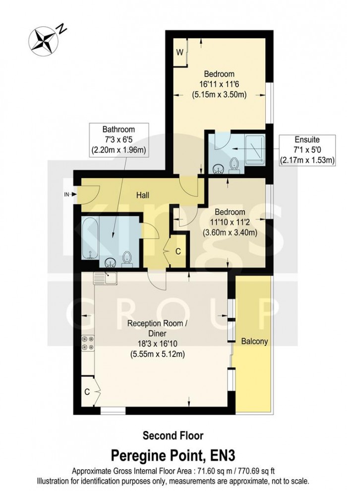 Floorplan for Peregrine Point, Alma Road, Enfield (Chain free)