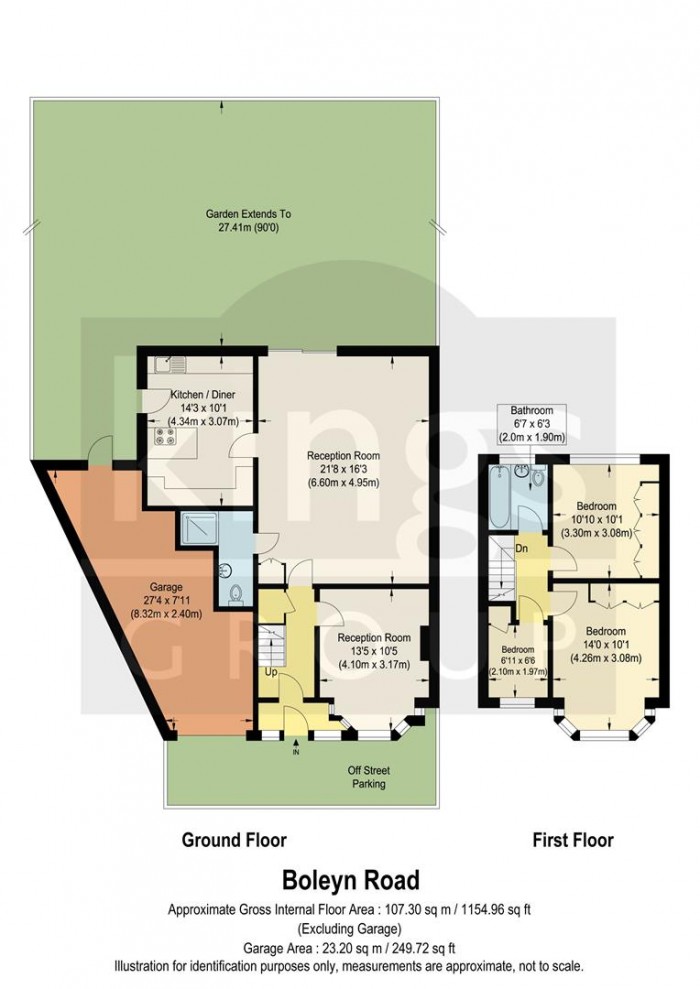 Floorplan for Boleyn Avenue, Enfield