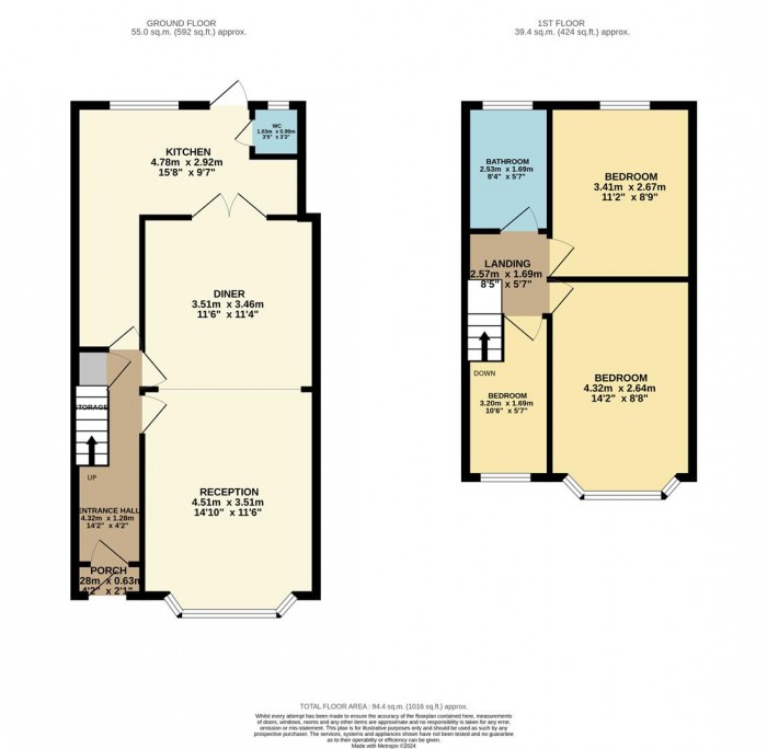 Floorplan for Norton Road, London