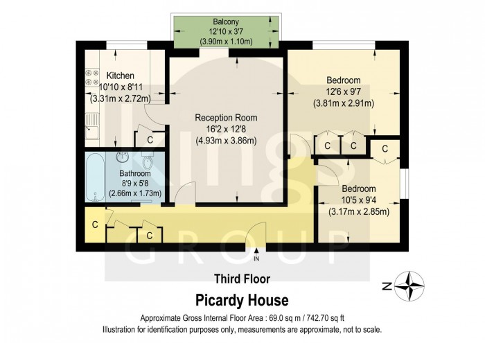 Floorplan for Cedar Road, Enfield