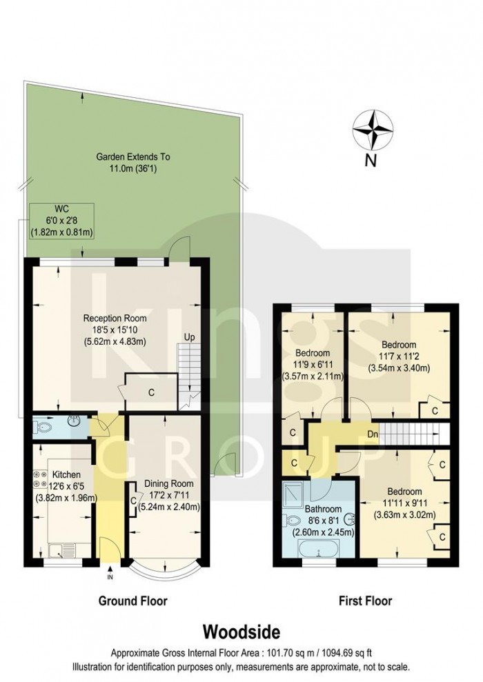 Floorplan for Woodside, Cheshunt, Waltham Cross