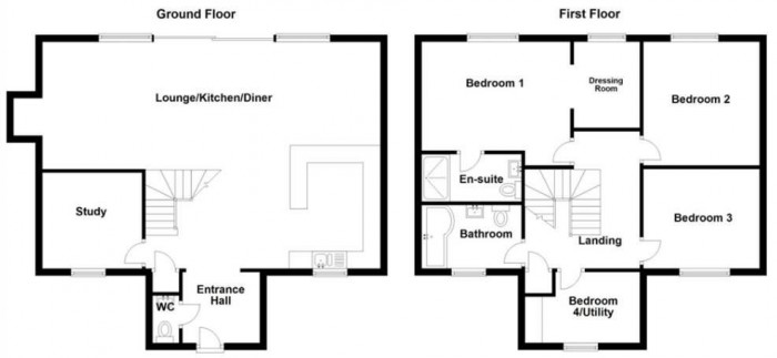 Floorplan for Paycock Road, Harlow