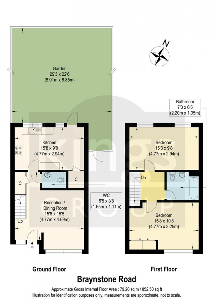 Floorplan for Bryanstone Road, Waltham Cross