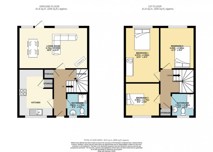 Floorplan for Lower Meadow, Harlow