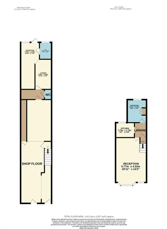 Floorplan for Forest Road, London