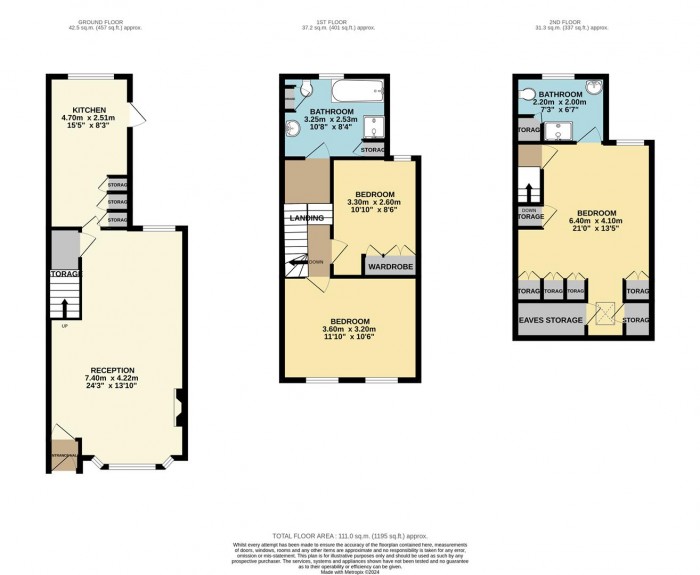 Floorplan for Carlton Road, London