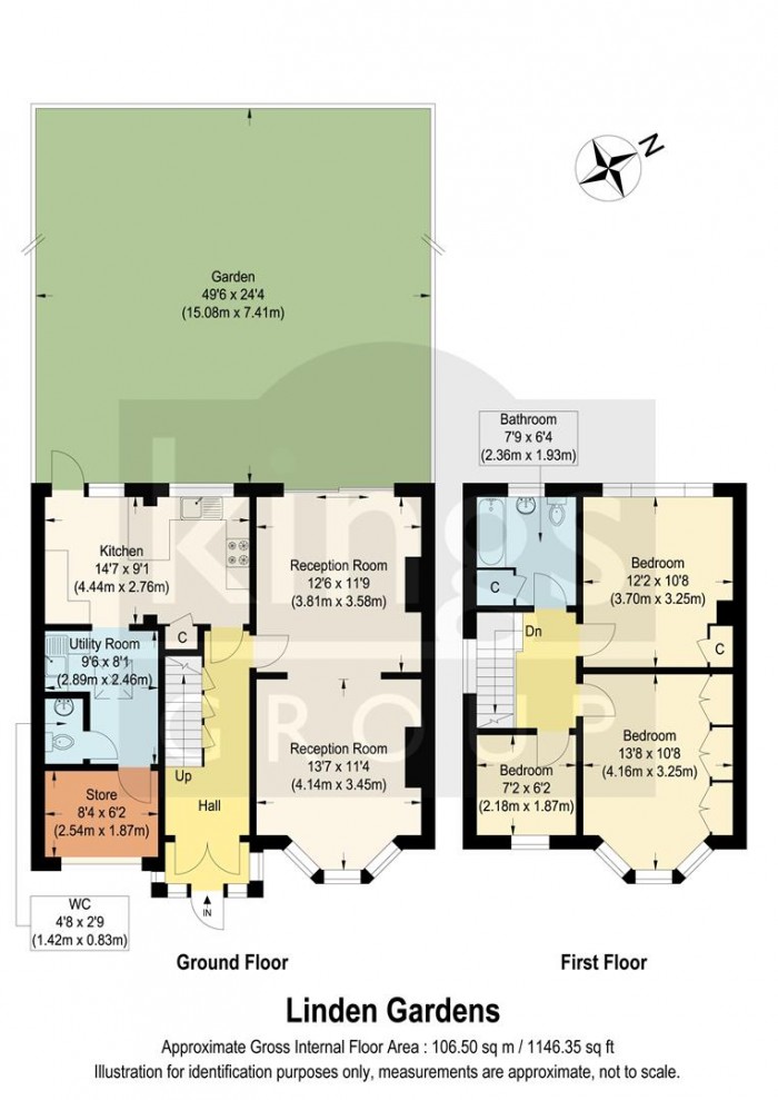 Floorplan for Linden Gardens, Enfield