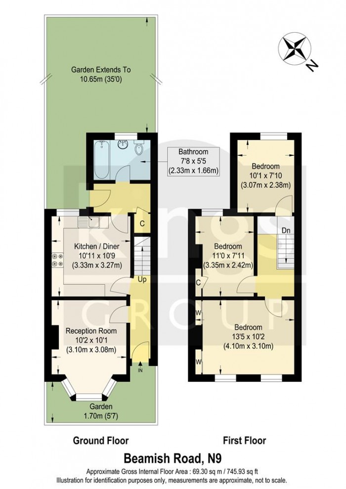 Floorplan for Beamish Road, Edmonton, N9