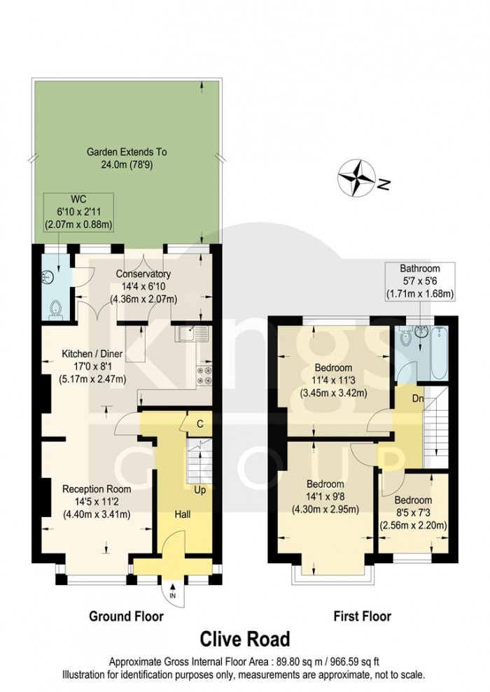 Floorplan for Clive Road, Enfield