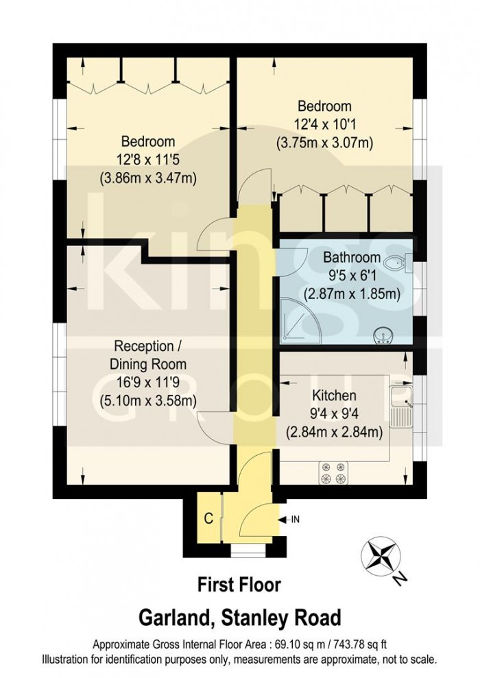 Floorplan for Stanley Road, Enfield