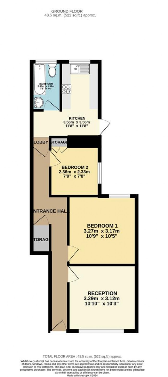 Floorplan for Hitcham Road, London