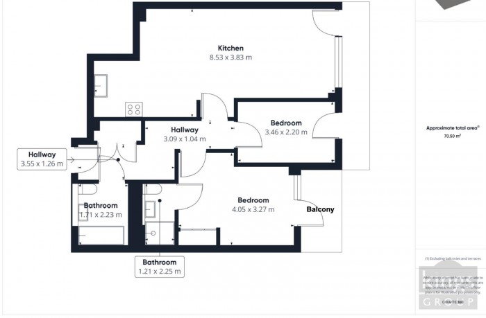 Floorplan for Waterside Way, London