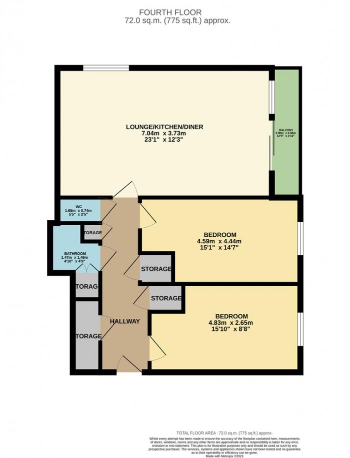 Floorplan for The Quarterdeck, London