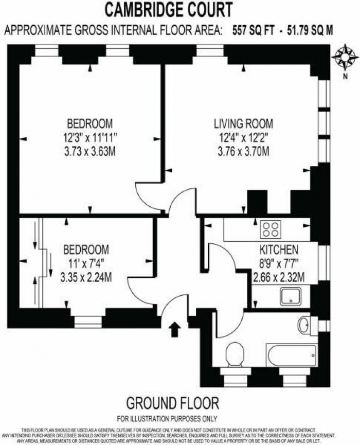 Floorplan for Cambridge Heath Road, London