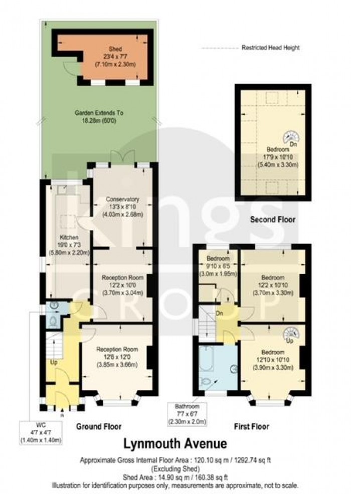 Floorplan for Lynmouth Avenue, Enfield