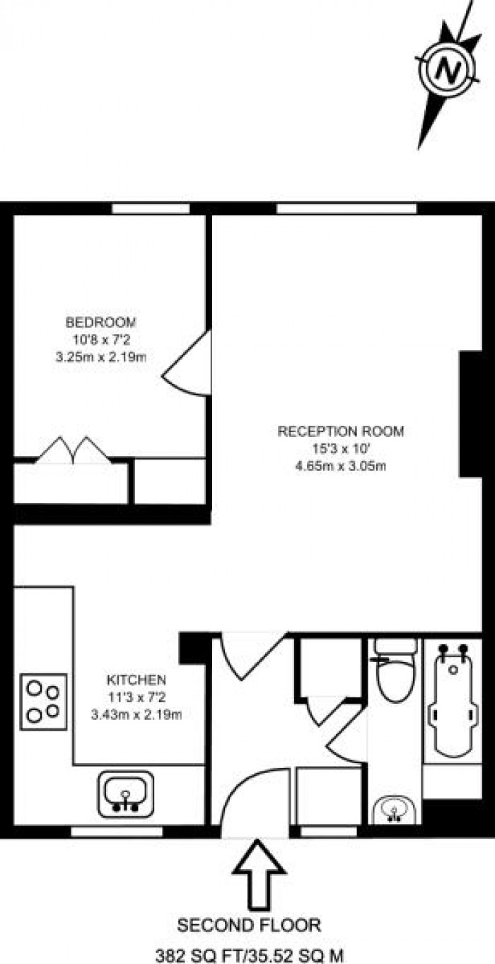 Floorplan for Wellington Row, London