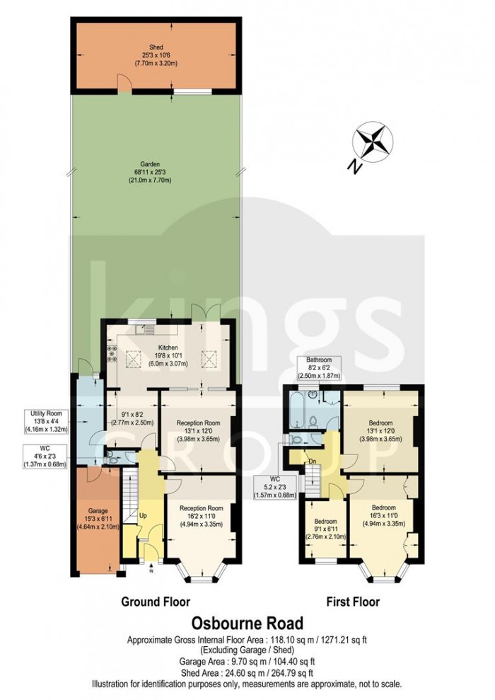 Floorplan for Osborne Road, Enfield