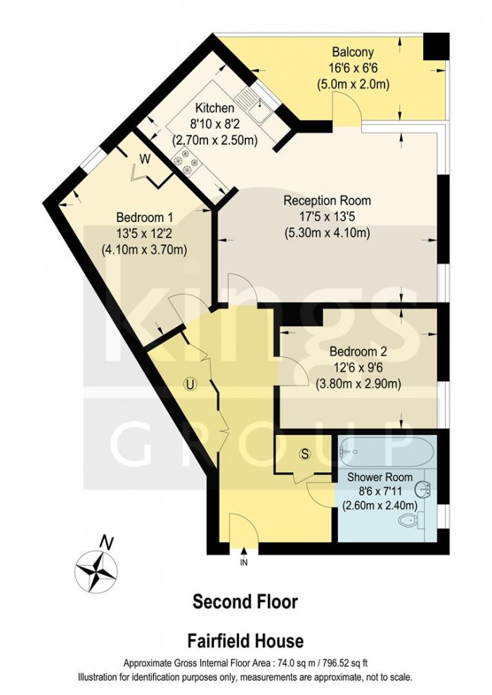 Floorplan for Fairfield House, Enfield